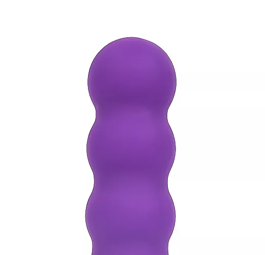 Фиолетовый силиконовый вибратор-елочка Cosmo с регулировкой интенсивности вибрации - 15 см.