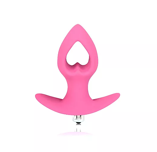 Розовая анальная вибровтулка-сердечко Sweet Toys Silicone из силикона с ограничителем - 8 см. Розовая анальная вибровтулка-сердечко Sweet Toys Silicone из силикона с ограничителем - 8 см.