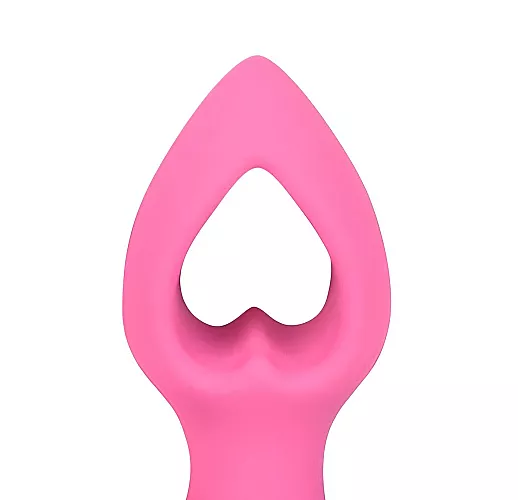 Розовая анальная вибровтулка-сердечко Sweet Toys Silicone из силикона с ограничителем - 8 см. Розовая анальная вибровтулка-сердечко Sweet Toys Silicone из силикона с ограничителем - 8 см.