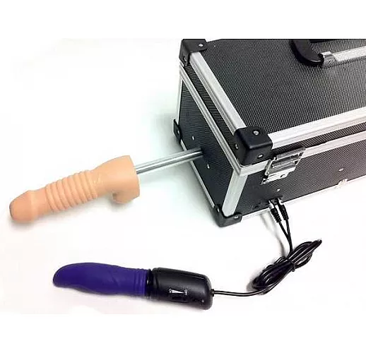 Секс-машина с 2 сменными насадками и вибратором