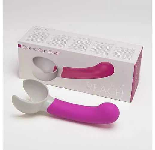 Розовая насадка Reach для массажёра Revel Body - 14 см.