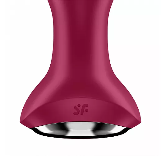 Анальный вибратор Satisfyer "Rotator Plug 2+" с вращением бусин, IPX7, USB, Bluetooth/App  - 12,8 см