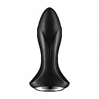 Анальный вибратор Satisfyer "Rotator Plug 1+" с вращением бусин, IPX7, USB, Bluetooth/App  - 12,8 см