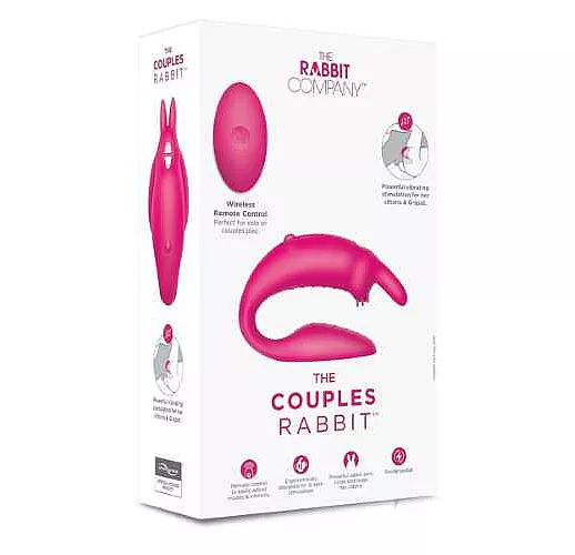 Розовый вибратор для пар The Couples Rabbit