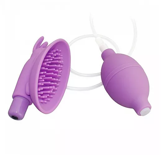 Фиолетовая вакуумная помпа для клитора Naughty Rabbit