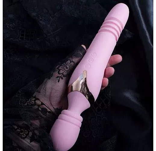 Двусторонний жезловый вибратор Fakel с нагревом - 24 см.