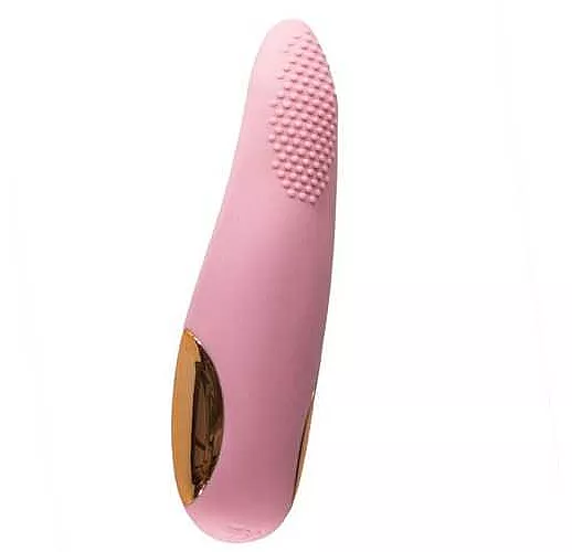 Розовый вибростимулятор Frida с ротацией кончика - 18 см.