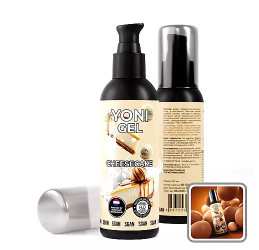 Лубрикант для орального секса S Gan Yoni Gel "Cheesecake" со вкусом чизкейка - 100 мл.