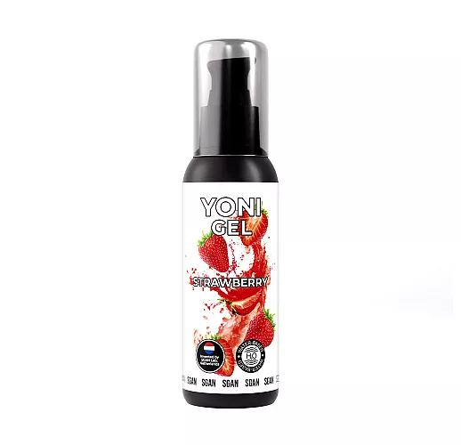 Лубрикант для орального секса S Gan Yoni Gel "Strawberry" со вкусом сочной клубники - 100 мл.