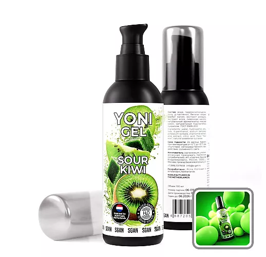 Лубрикант для орального секса S Gan Yoni Gel "Sour Kiwi" со вкусом кислого киви - 100 мл.