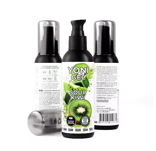 Лубрикант для орального секса S Gan Yoni Gel "Sour Kiwi" со вкусом кислого киви - 100 мл.