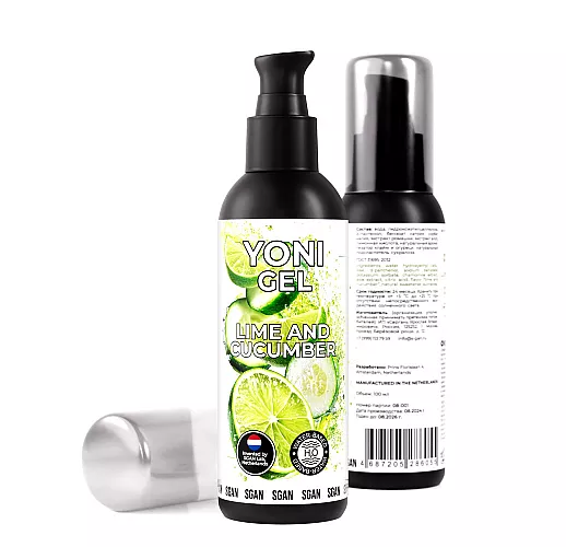 Лубрикант для орального секса S Gan Yoni Gel "Lime & Cucumber" со вкусом лайма и огурца - 100 мл.