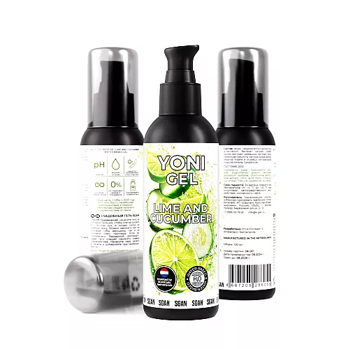 Лубрикант для орального секса S Gan Yoni Gel "Lime & Cucumber" со вкусом лайма и огурца - 100 мл.