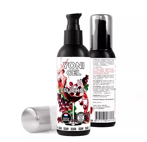 Лубрикант для орального секса S Gan Yoni Gel "Cruchon" со вкусом коктейля Крюшон - 100 мл.