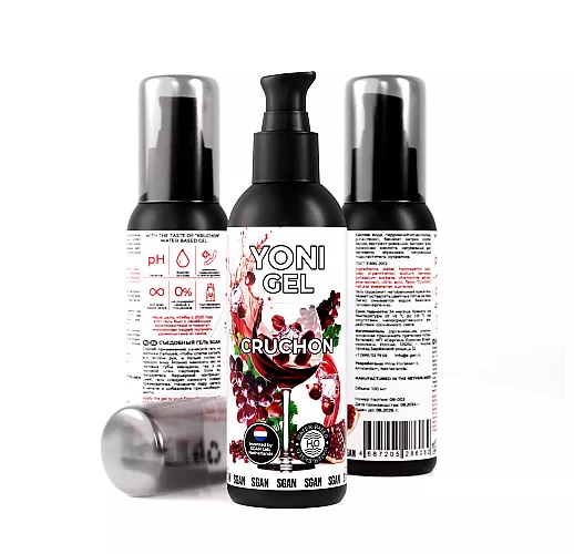 Лубрикант для орального секса S Gan Yoni Gel "Cruchon" со вкусом коктейля Крюшон - 100 мл.
