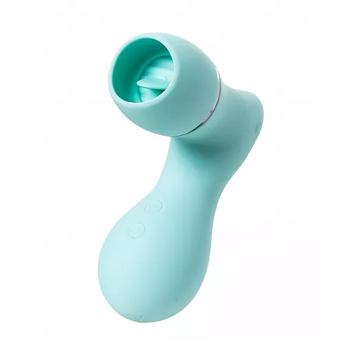 Мятный вакуум-волновой стимулятор клитора с язычком DINGO