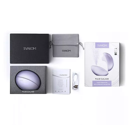 Вакуумно-волновой стимулятор клитора Svakom "Pulse Galaxie" 5 режимов, режимы проекции, USB, BT/App