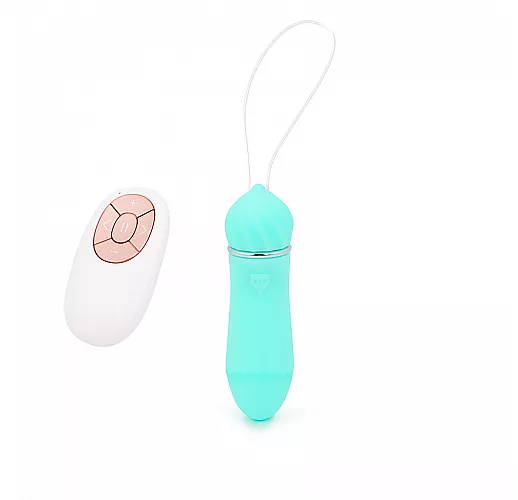 Бирюзовое виброяйцо LiLi с дистанционным пультом и 9 режимами вибрации