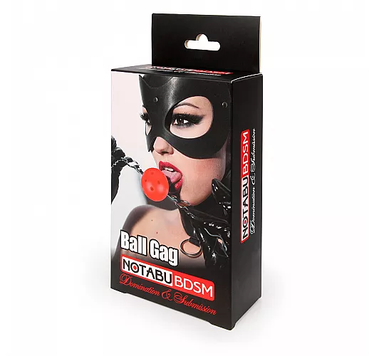 Красный кляп-шарик Notabu "Ball Gag Classic" с отверстиями для дыхания на регулируемом ремешке Красный кляп-шарик Notabu "Ball Gag Classic" с отверстиями для дыхания на регулируемом ремешке