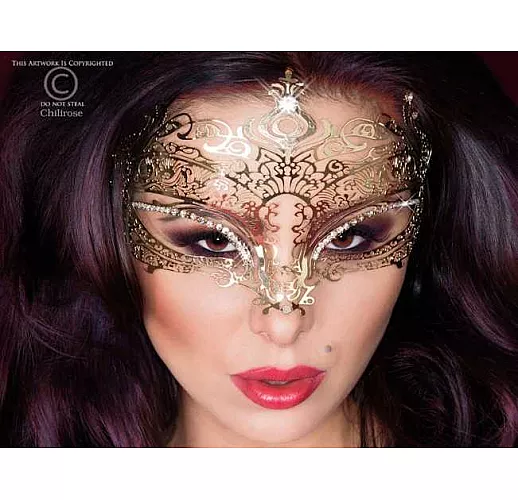 Фигурная золотистая маска Mysterious Mask