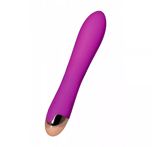 Фиолетовый вибратор-ротатор Lova-lova - 17,5 см.