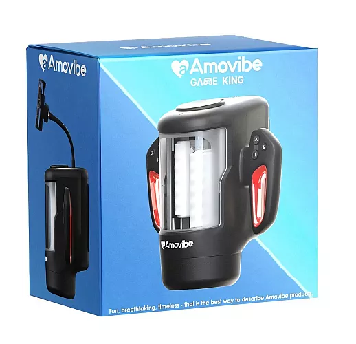 Автоматический гейм-мастурбатор Amovibe "Game King" c «трением», вибрацией, нагревом, IPX6, USB