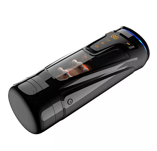 Автоматический кибер-мастурбатор Amovibe "Warrior" c фрикциями, бусинами, вибрацией, нагревом, USB