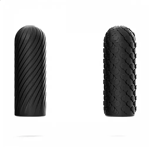 Чёрный двусторонний мастурбатор Arcwave "Ghost Pocket Stroker Black" из силикона "CleanTech"