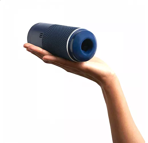 Синий мастурбатор Arcwave "Pow Stroker Blue" с контролем всасывания и силиконом "CleanTech"