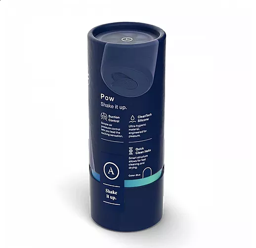 Синий мастурбатор Arcwave "Pow Stroker Blue" с контролем всасывания и силиконом "CleanTech"